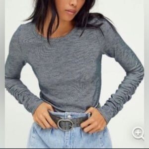 NWOT Free People Intimately Thermal Ruched Sleeve M